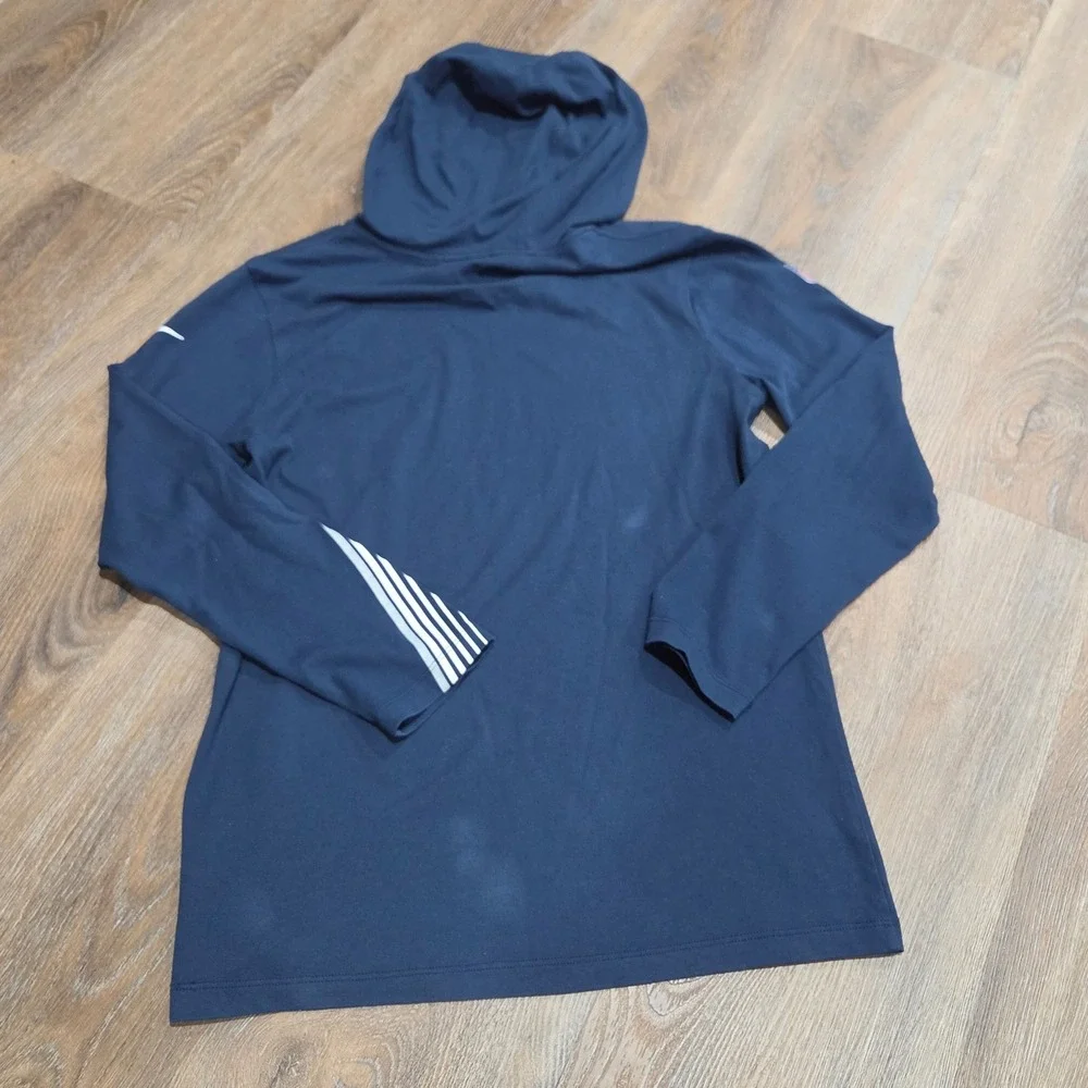 Nike Dallas Cowboys Kids Large Dri-FIT Hooded Long Sleeve T-Shirt Navy Blue NFL